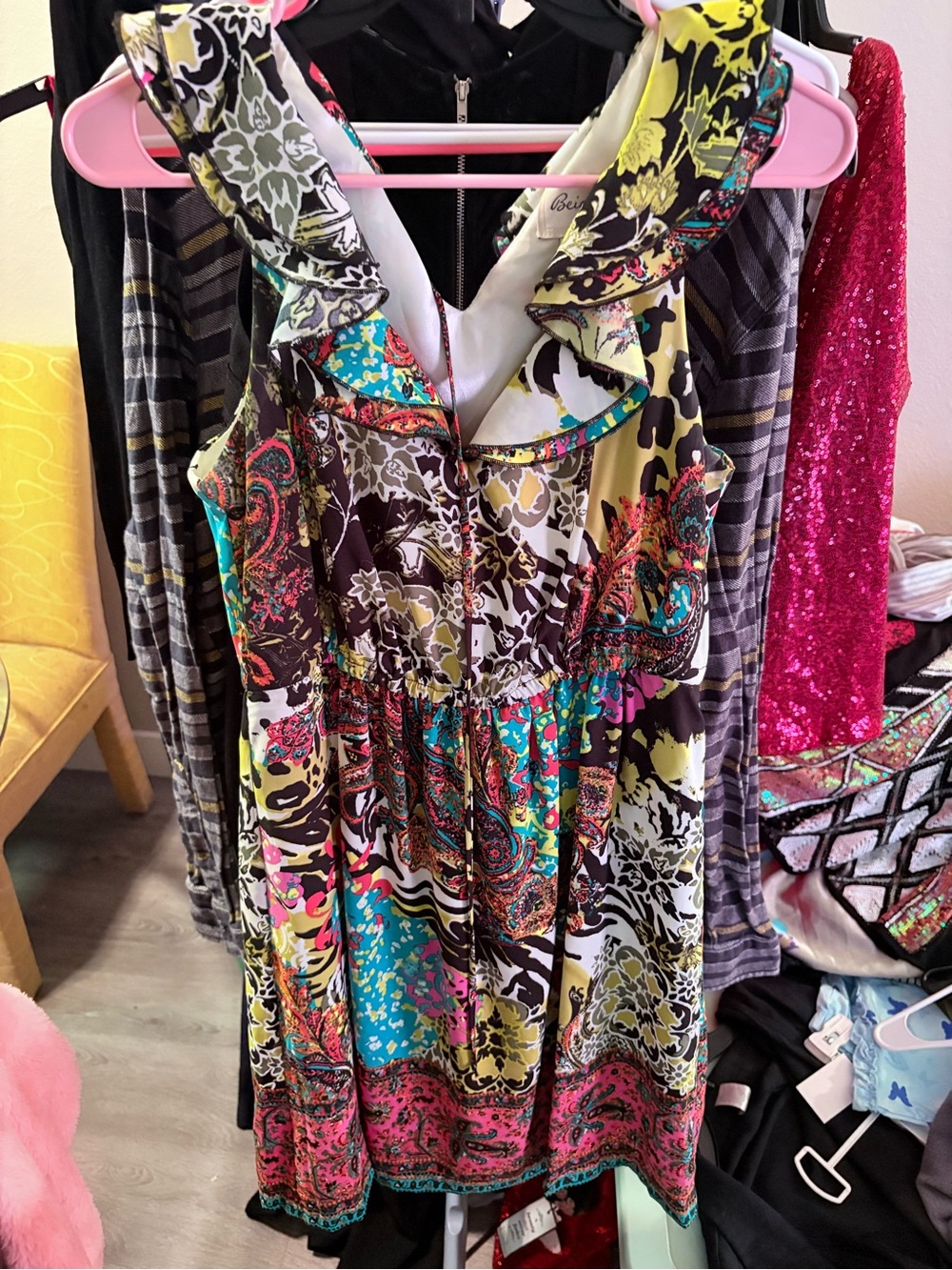 Women’s Multicolor Ruffle-Trim Sundress